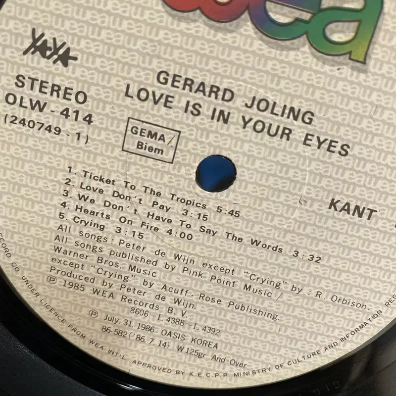 GERARD JOLING LP / AA4721