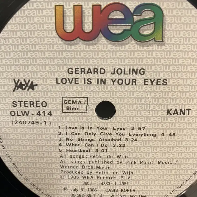 GERARD JOLING LP / AA4721