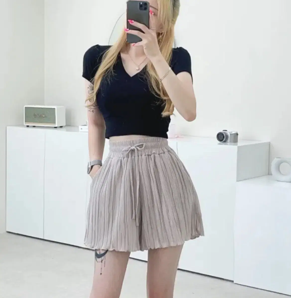 Pleated pants Shorts