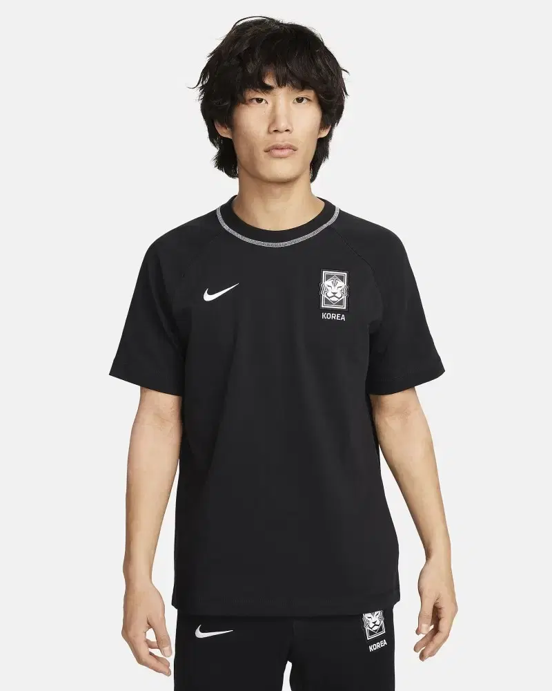 (2XL) 나이키 대한민국 축구 반팔 탑