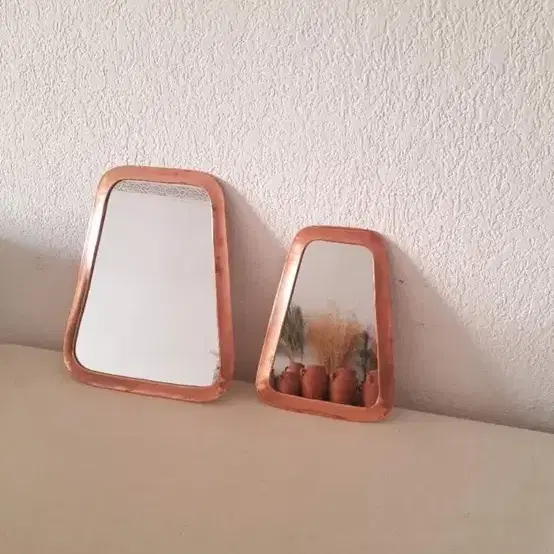 square bronze colored mirror 소형 벽거울