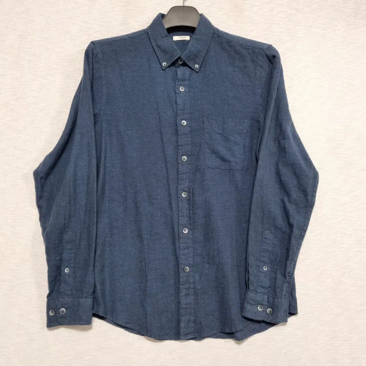 Polham Navy Linen Shirt Men95ㅡ0903