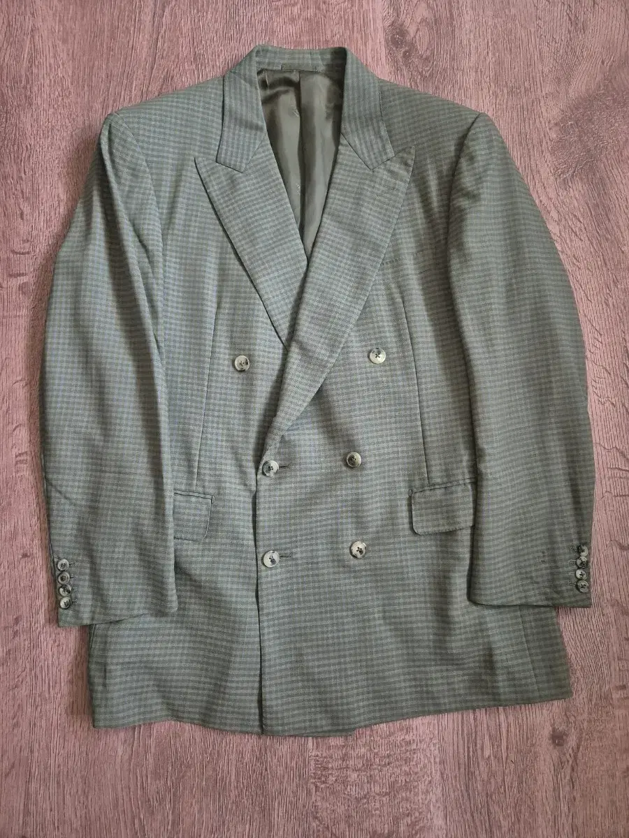 Double-breasted gingham check blazer for Hermes