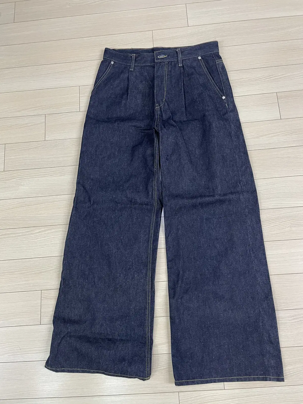 [Garmont Label] Wide-leg denim pants M - indigo-blue