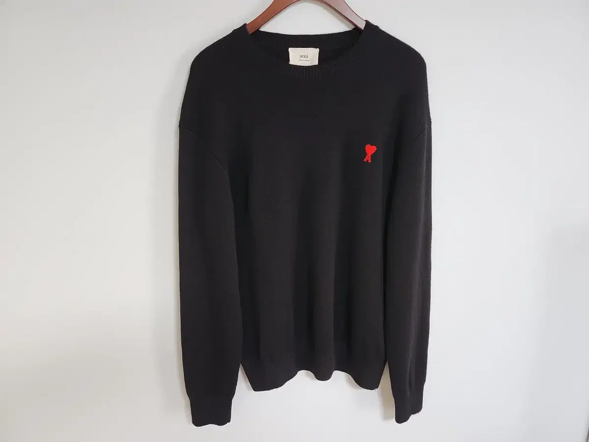 XXL Army Black Small Heart Embroidered Wool Knit BFHK001 001