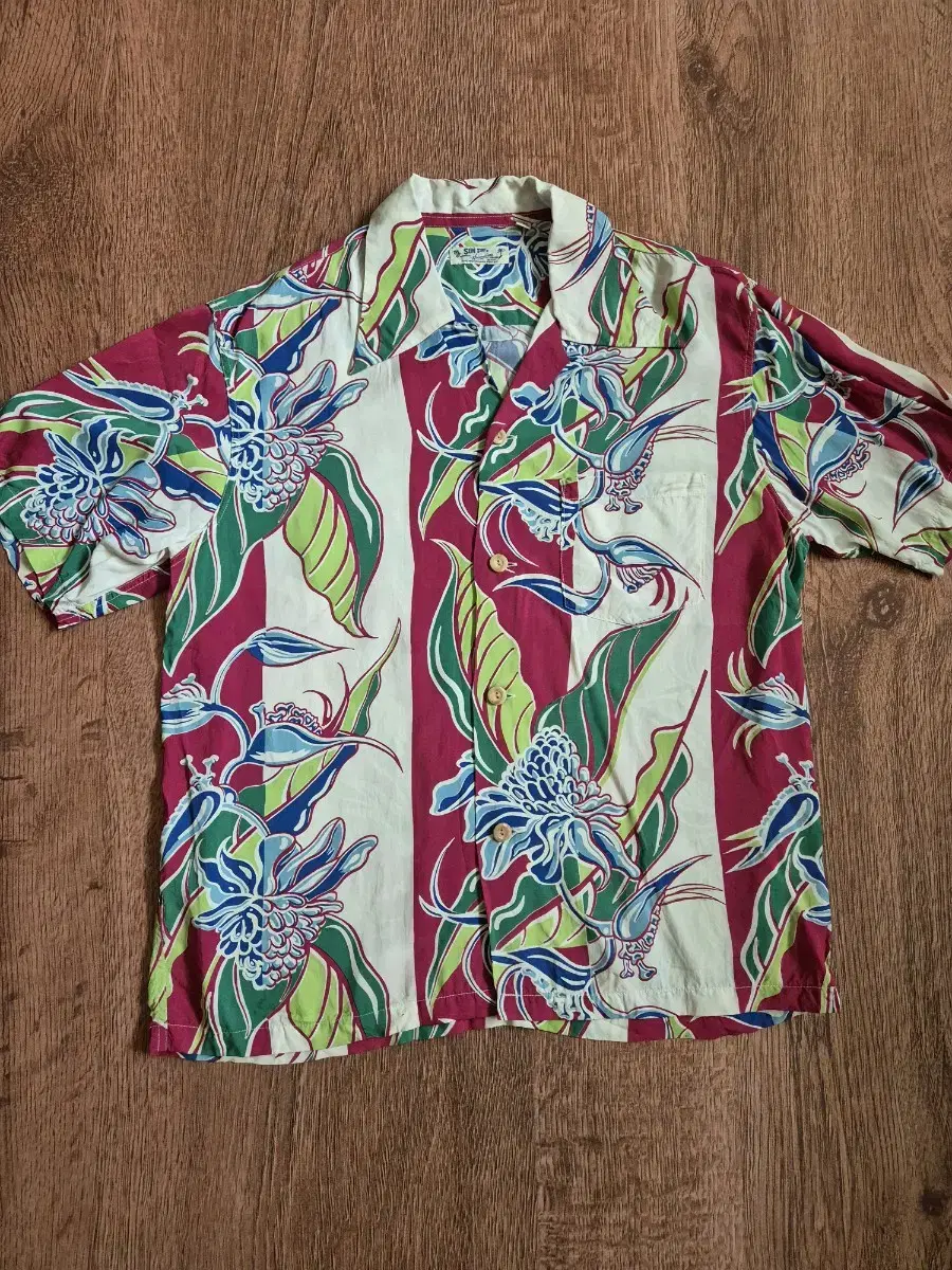 SUNSURF Rayon Hawaiian shirt in 'Torch Ginger'