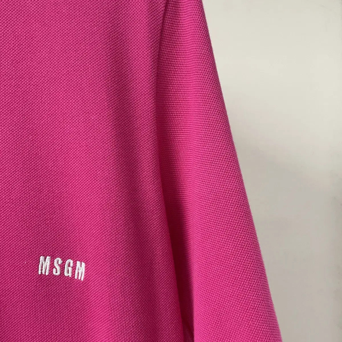 MSGM PK 반팔 카라티 핑크 50