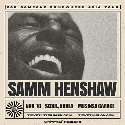 samm henshaw 내현공연 티켓