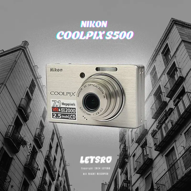 니콘 쿨픽스 S500 실버 빈티지 디카 레트로 카메라