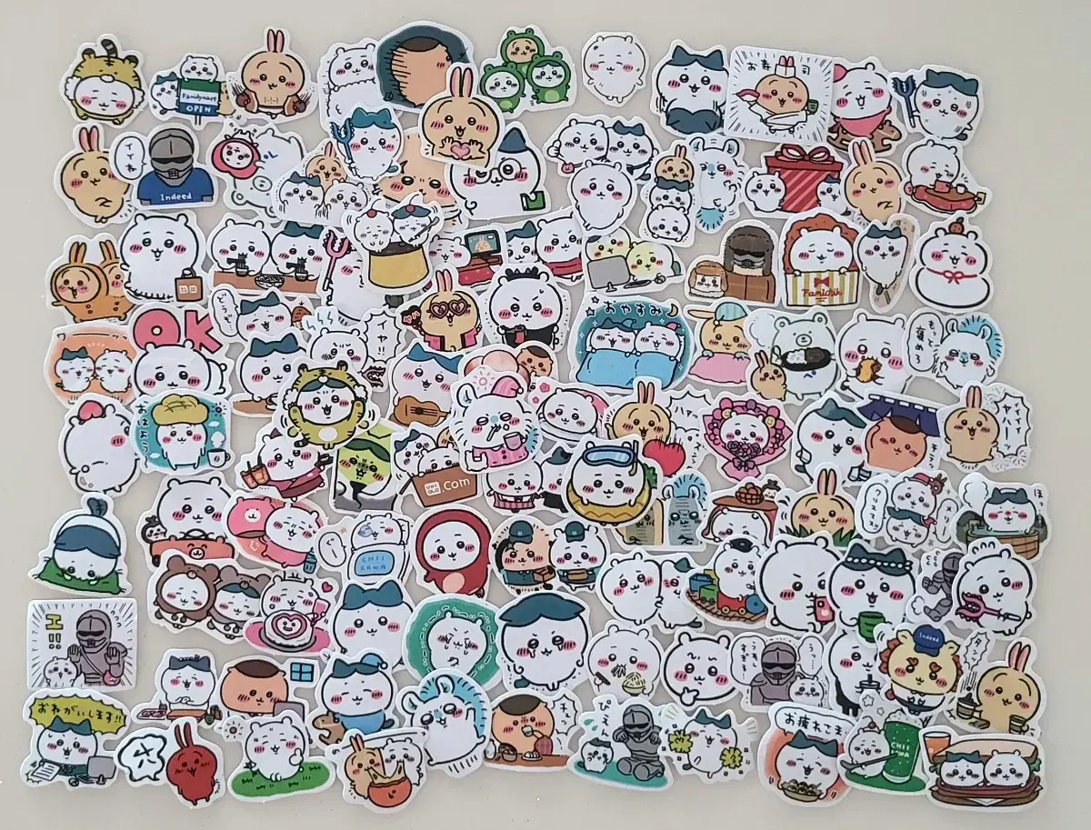 100 sheets) Munzakugi Mini sticker Chiikawa Usagi Momonga Hachi Kurimanju Rakko