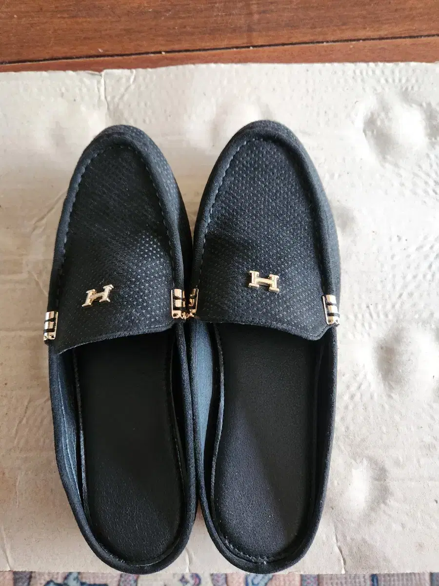 Black suede mules