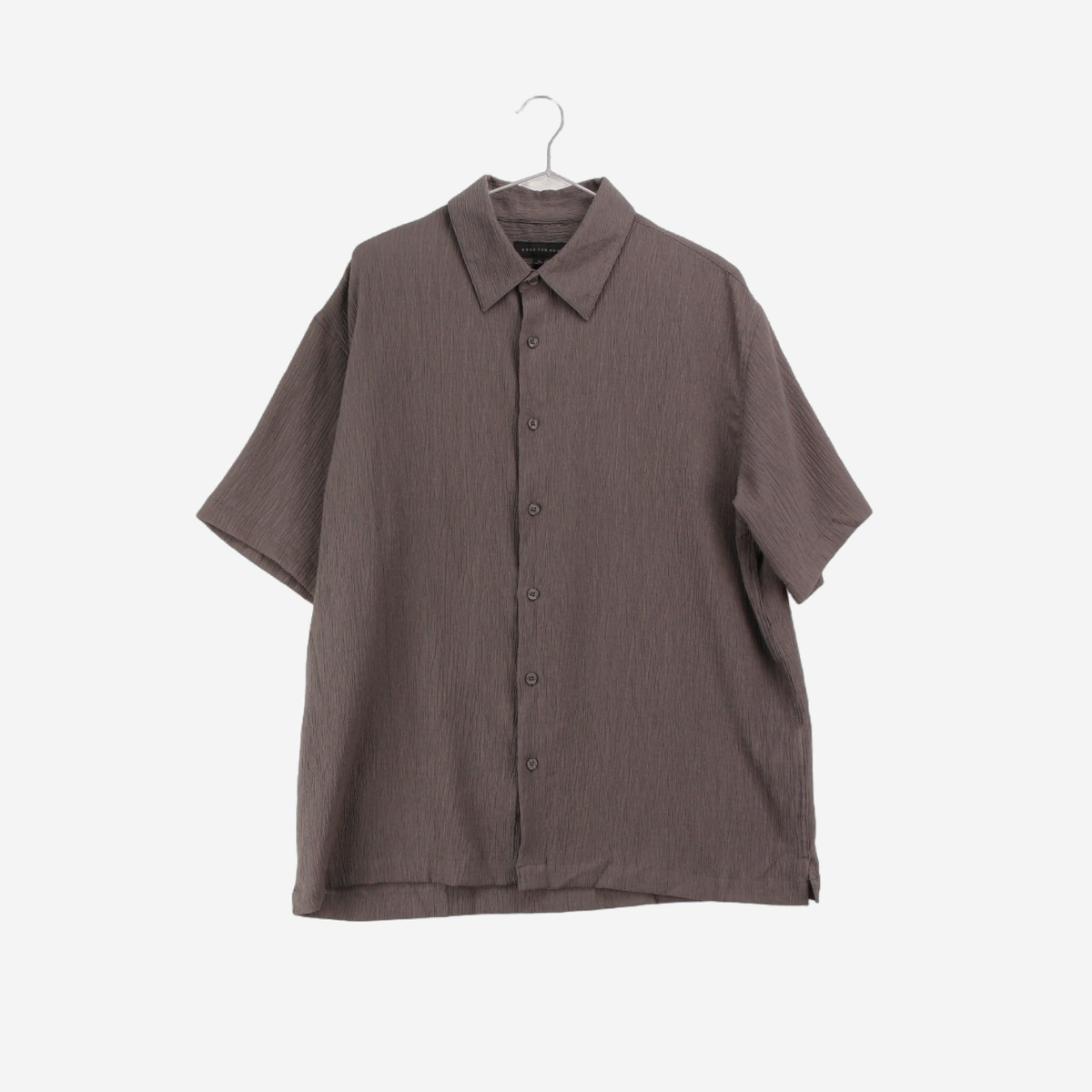 [M]Spao Jin Gray Jimmy Short Sleeve Overfit Shirt(SW2582)