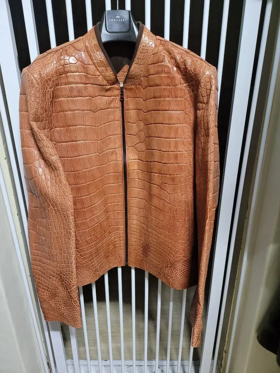 Vaccari Natural Crocodile Leather Jacket Large Size New