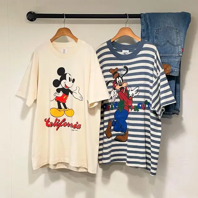 L) Made in USA/ 90s 디즈니 Mickey 티셔츠