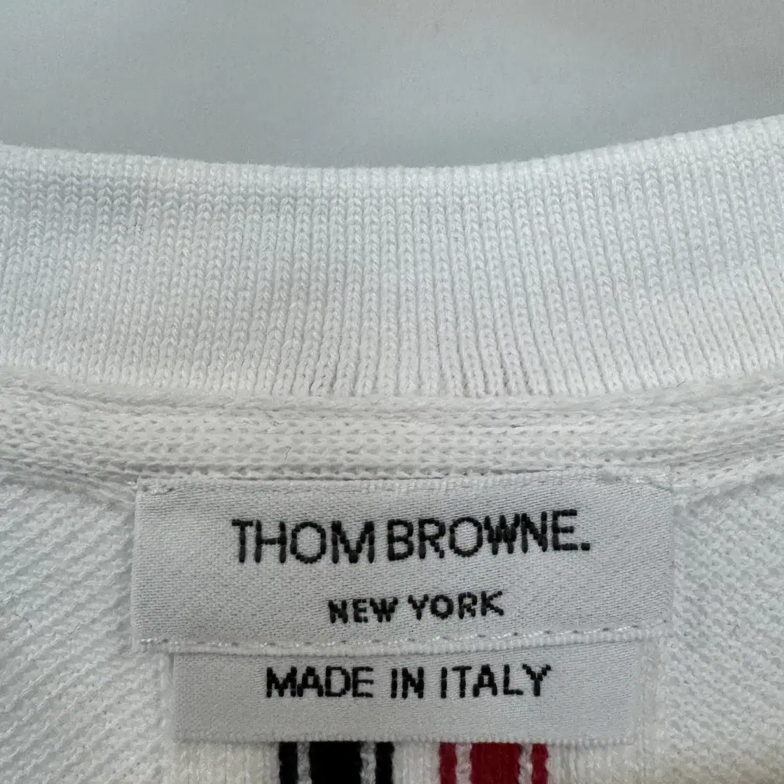 THOM BROWNE 톰브라운 백 삼선 반팔티셔츠