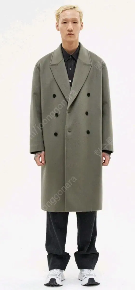 L.mood Alan overcoat [khaki gray 46size] for Men