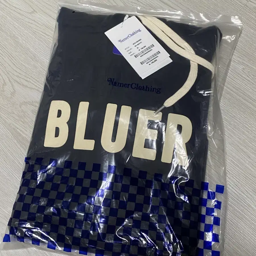 네이머클로딩 BLUER 팀 후드 네이비