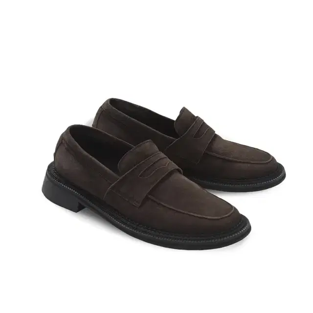 [STU]Suede Penny Loafers Brown(41사이즈)