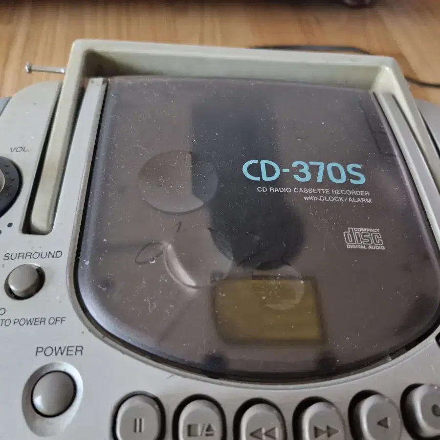 CASIO 카시오 CD-370S 라디오 CD 플레이어 음향가전 (부분고장