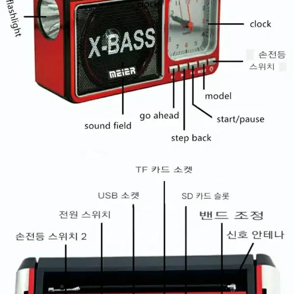 M-35bt 멀티 효도라디오 블루투스 스피커