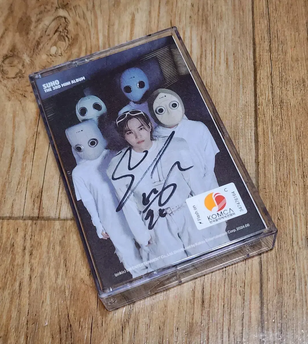 exo exo suho jun cotton dotted cotton tape version sign album wts