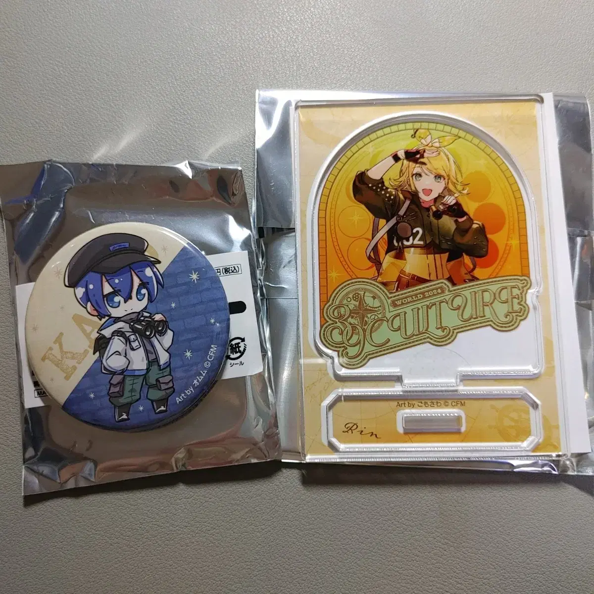 Vocaloid 2024 Kulturemiku Kujigoods Rin acrylic Kaito Can Badge Set