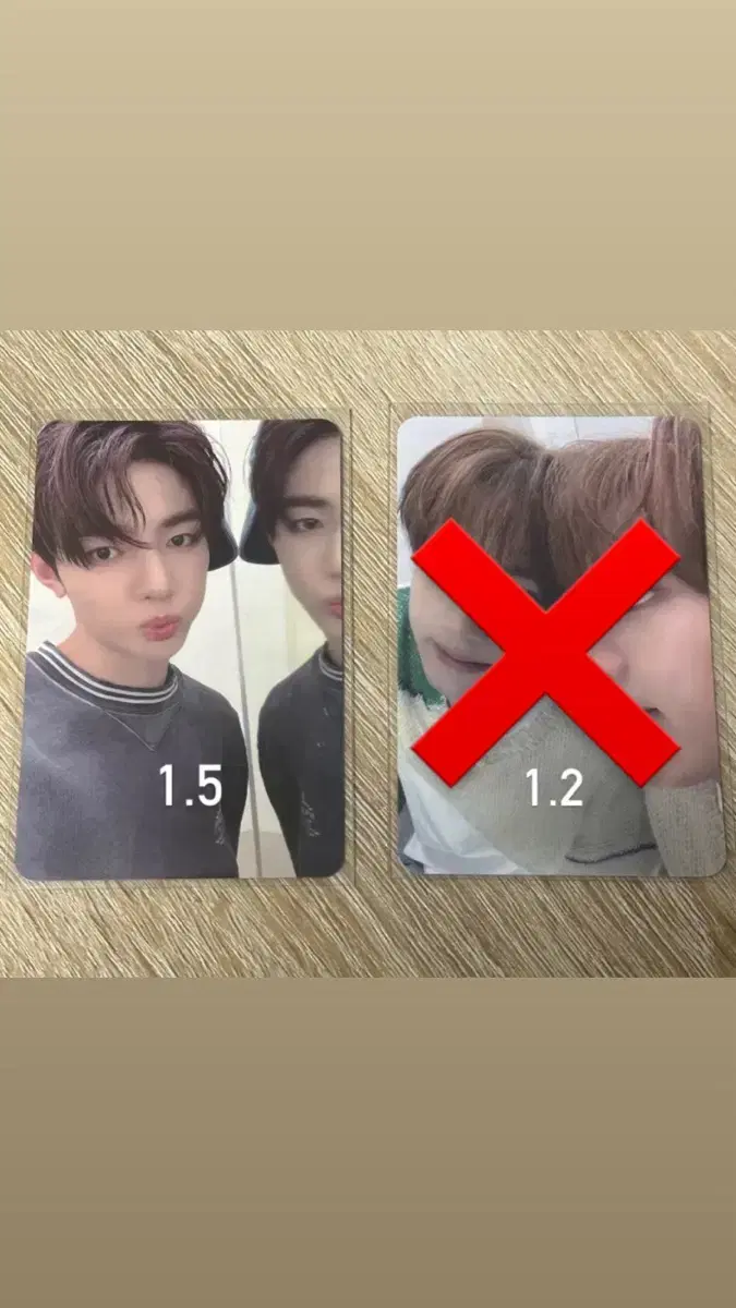 Zerobaseone Zhang Hao, han yujin MZMirror selfie ktwon4u unreleased photocard