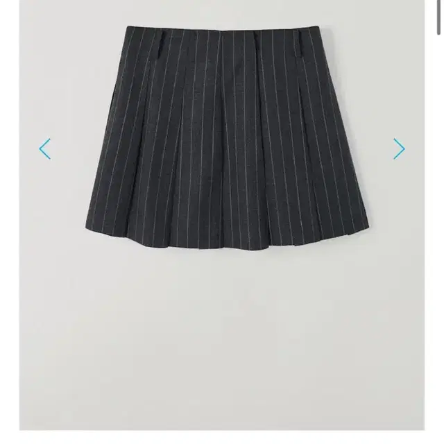 타낫 Preppie stripe pleated skirt gray