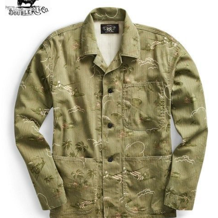 ジャケット・アウター RRL military shirt jacket RRL Quilted Twill Shirt Jacket Olive Drab FINAL SALE