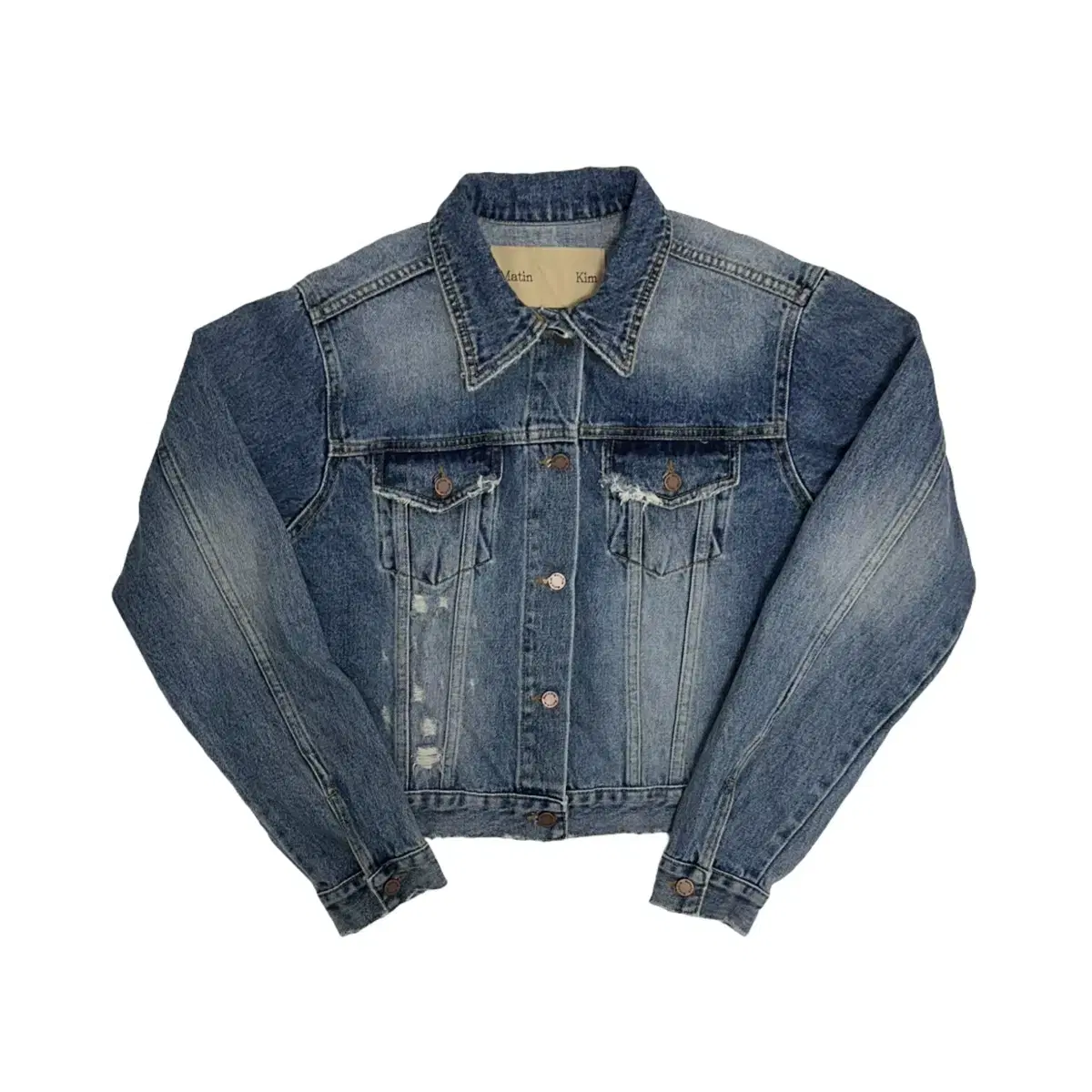 Matin Kim Double Pocket Tucker Denim Jacket Jeans Jacket