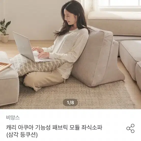 비앙스 삼각 등쿠션