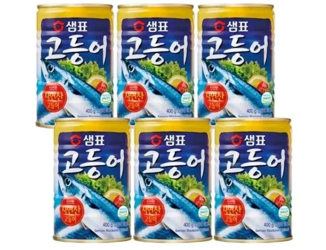 샘표 고등어 400g 6캔 무료배송 통조림 샘표고등어