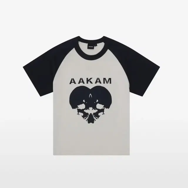 아캄  skull heart ragian  half top