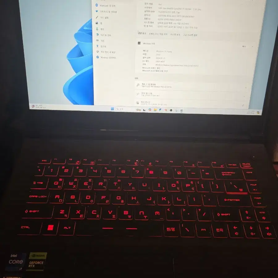 msi 게이밍 노트북 gf63/i7-12650h/rtx4050/16g