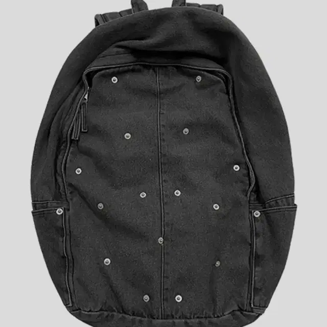 TCM rivet denim backpack (black)