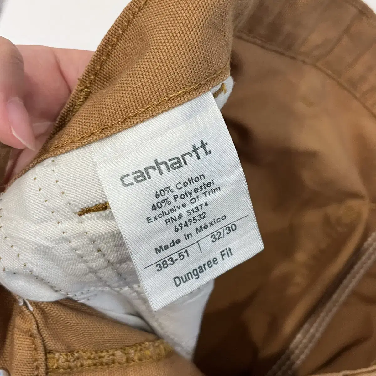 Carhartt 칼하트 라이트웨이트 캔버스 던가리핏 워크 팬츠