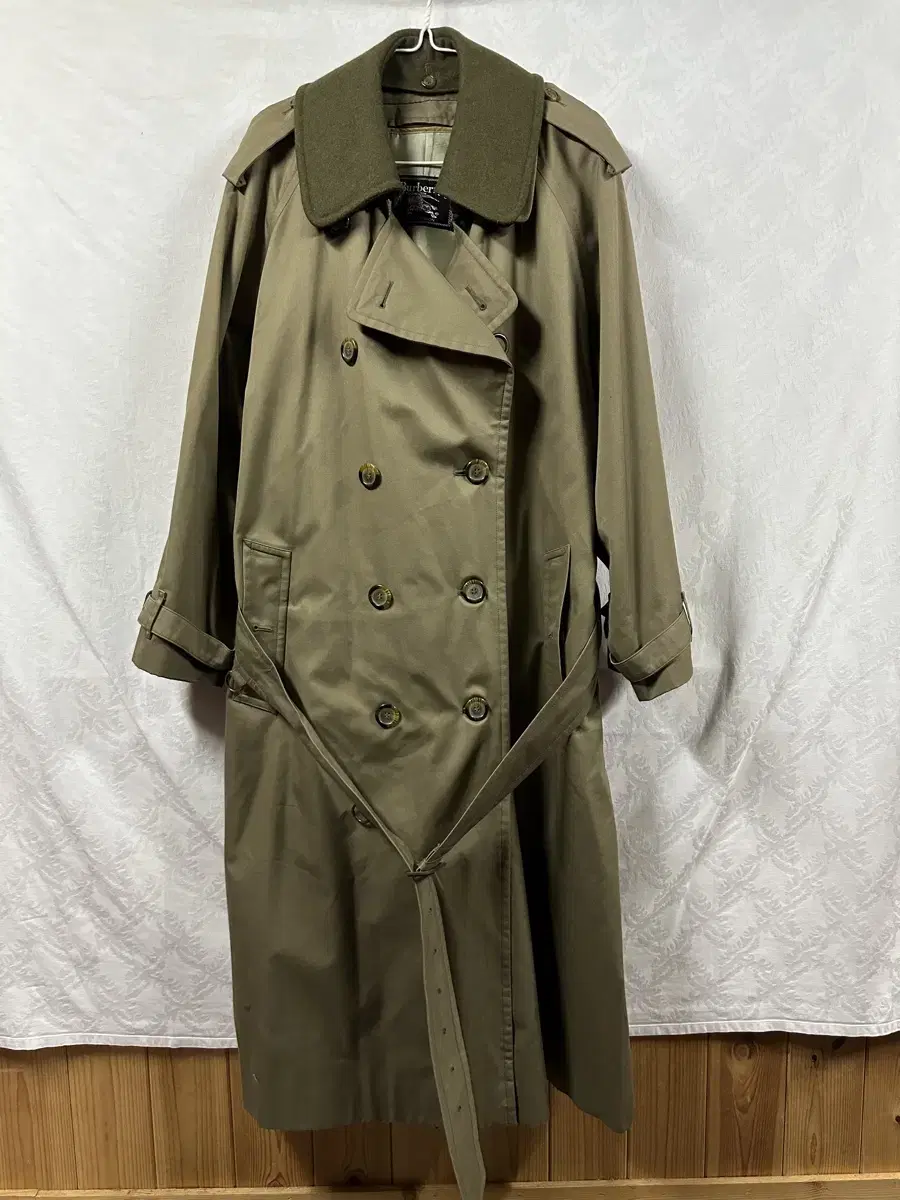 Burberry woolen kara khaki trench coat100-105