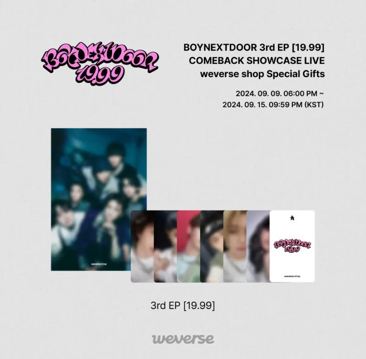 Low Price) boynextdoor Comeback showcase Live buncheol General album