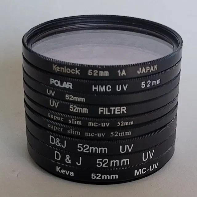 52mm 필터 x 9개  일괄 판매합니다.