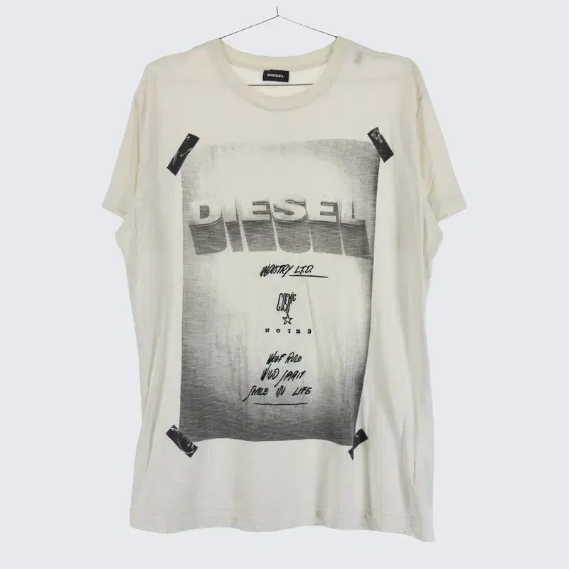 [Diesel] Cotton Printed Short-Sleeved T-shirt (Men 105) A25806