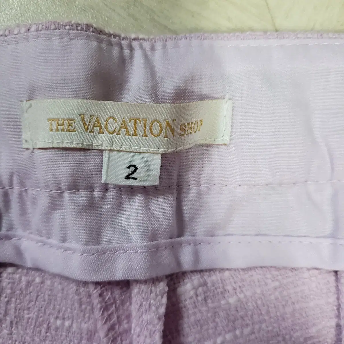 정품 the vacation shop 더베케이션샵 트위드 3부 팬츠