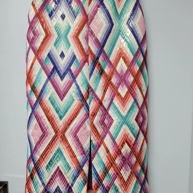 미사용 ASOS 아소스 chevron rainbow skirt