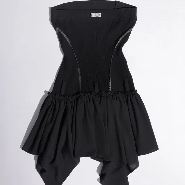 스컬프터 Tube Top Low Waist Dress Black M