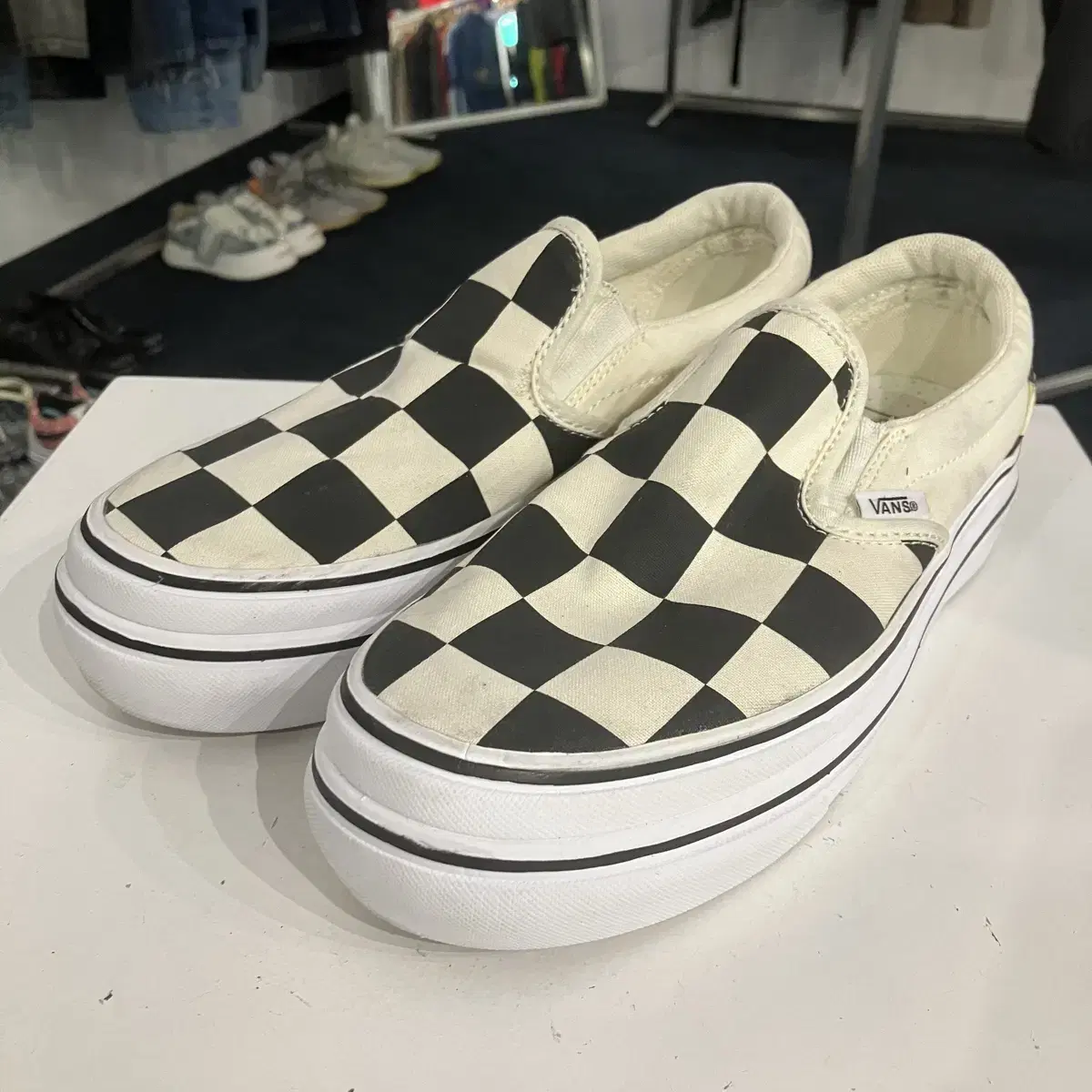 [225mm] Vans Slip-On Checkerboard Flats SAMPLE