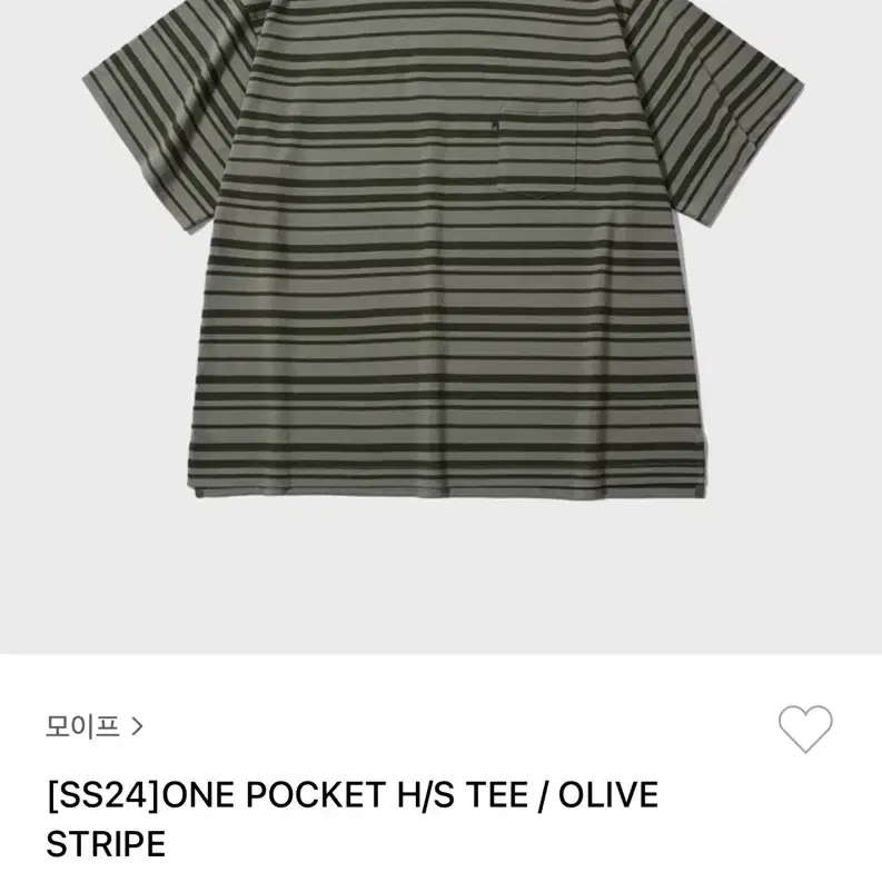 모이프 [ss24] one pocket h/s tee olive