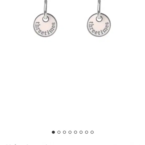 쓰리타임즈 Pink coin earrings (새상품)