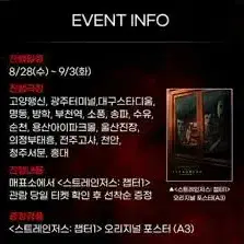 스트레인저스 챕터1 1주차 a3 오리지널 포스터 cgv (안전포장)