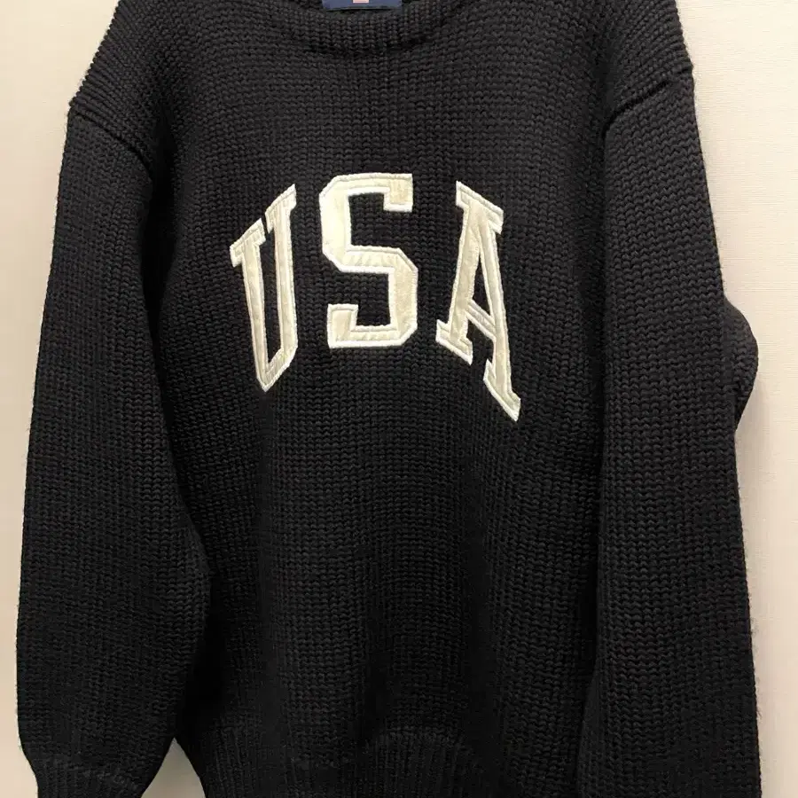 (100)90s POLO SPORT USA 폴로스포츠 헤비웨이 크루넥니트