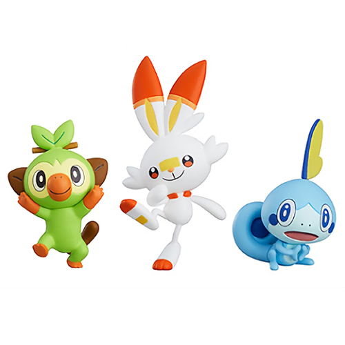 Pokémon Sword Shield pre-order benefit Figure Set (Psyduck & Salamander & Woolly Mew)