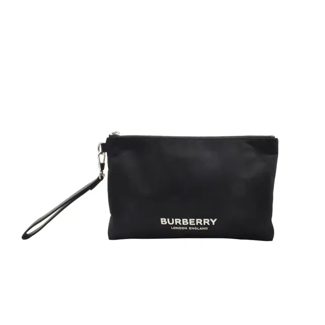 [정품] BURBERRY 버버리 화이트 로고 클러치 10889